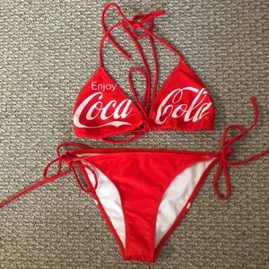 NWOT Coca Cola Triangle Bathing Suit!